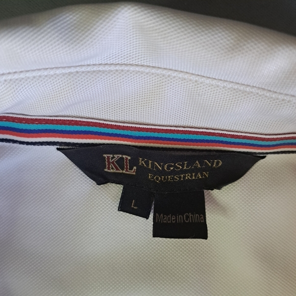 Kingsland Equestrian Polo Tee Patch Adults Large Short Sleeve Derby Shirt - Picture 4 of 10